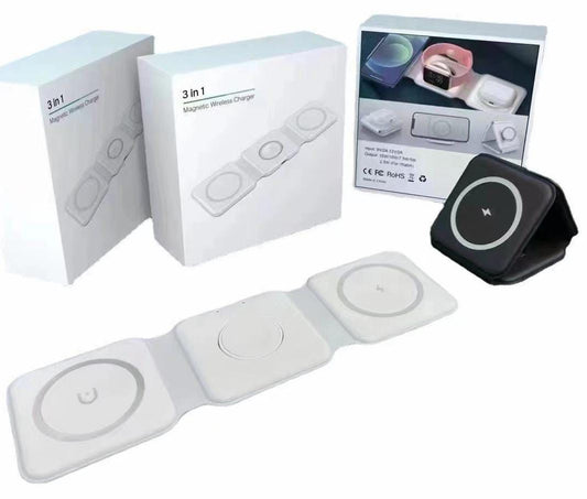 Foldable 3-in-1 wireless-charger